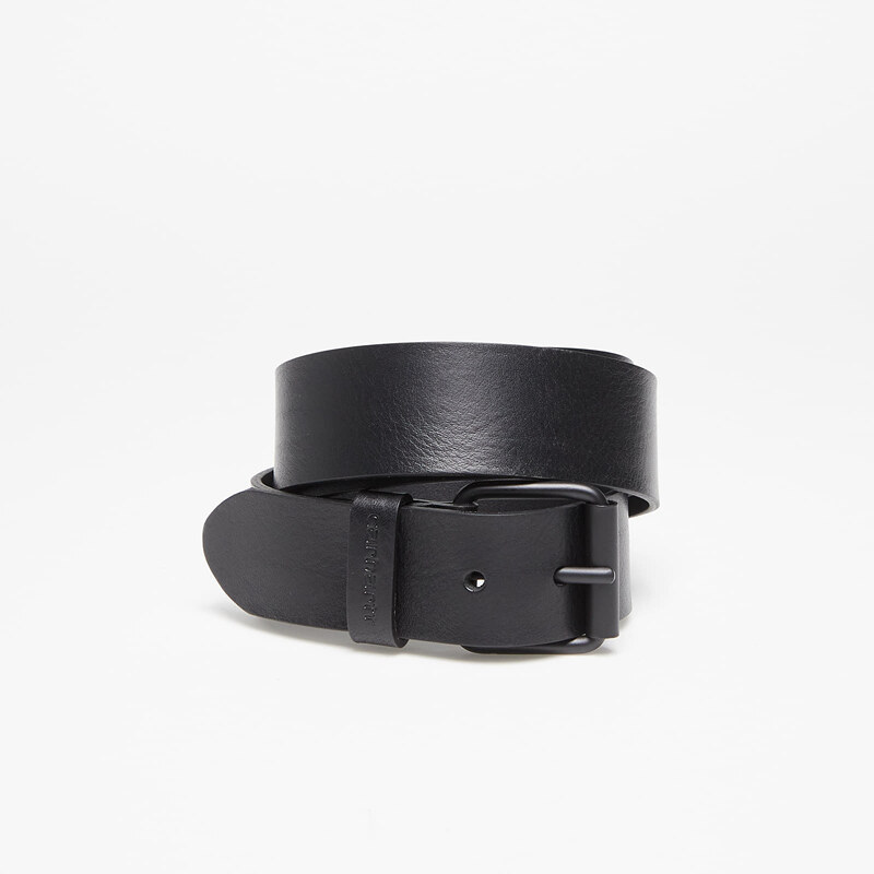 Kožený pásek Carhartt WIP Script Belt Black/ Black