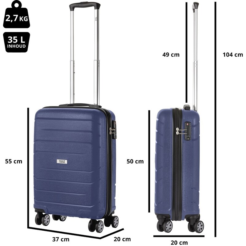 TRAVEL Z Příruční kufr 55cm Big Bars Blue