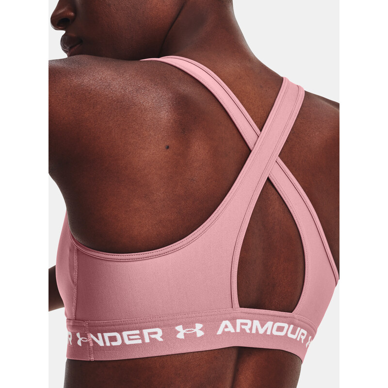 Under Armour Podprsenka UA Crossback Mid Bra-PNK - Dámské