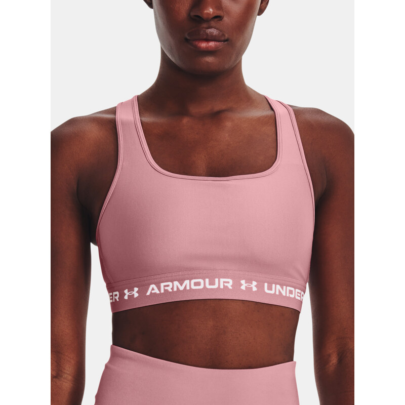 Under Armour Podprsenka UA Crossback Mid Bra-PNK - Dámské