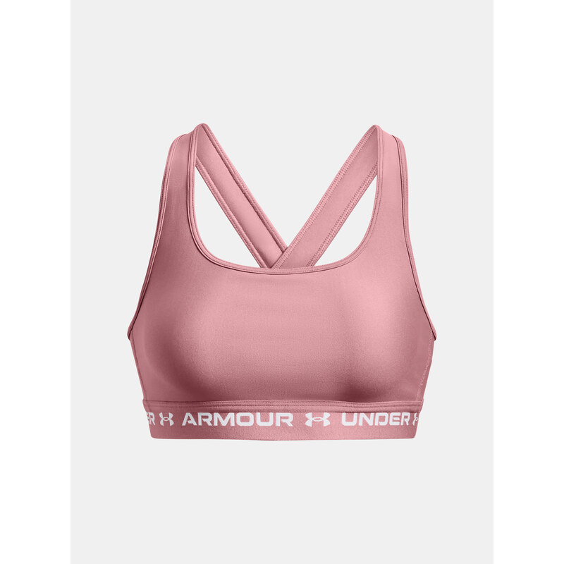 Under Armour Podprsenka UA Crossback Mid Bra-PNK - Dámské