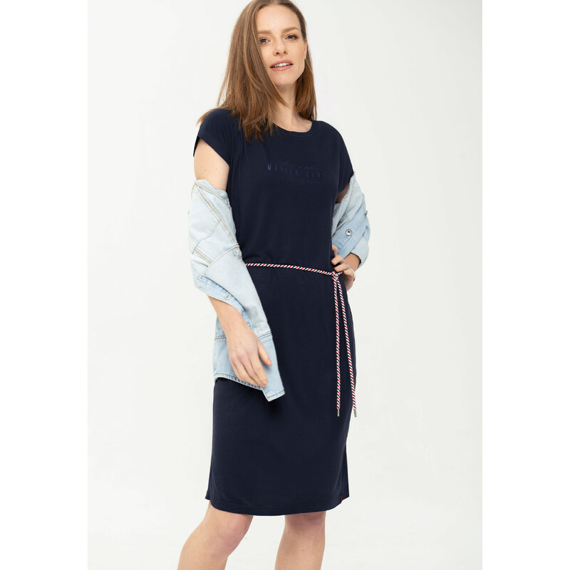 Volcano Woman's Dress G-Mabel L08293-S23 Navy Blue