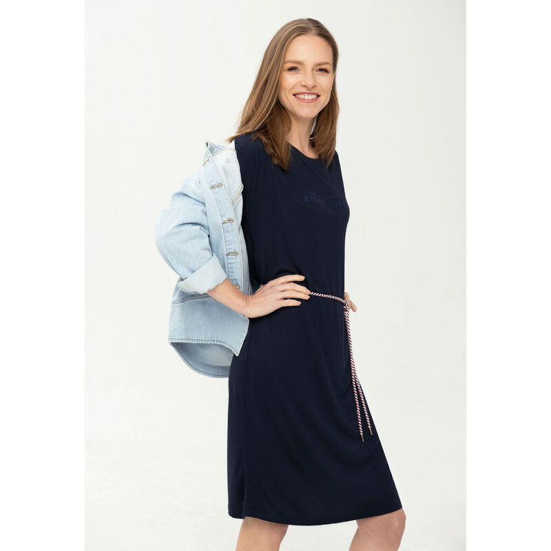 Volcano Woman's Dress G-Mabel L08293-S23 Navy Blue