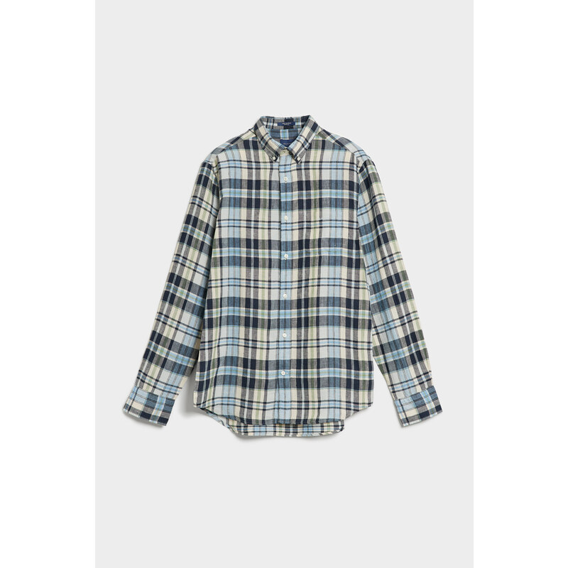 KOŠILE GANT REG LINEN MADRAS SHIRT modrá L