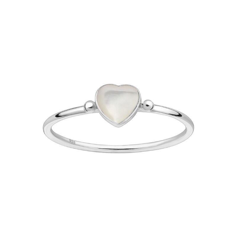 SYLVIENE Stříbrný prsten Shell Heart 51205673
