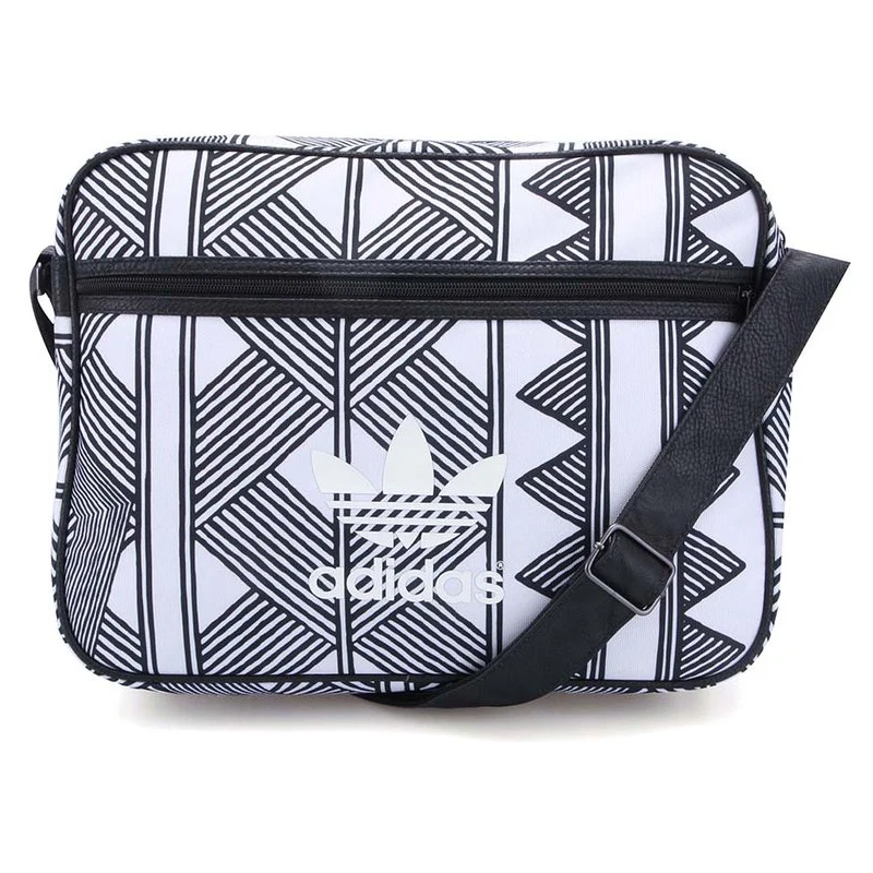Černo-bílá dámská taška přes rameno adidas Originals Airliner - GLAMI.cz