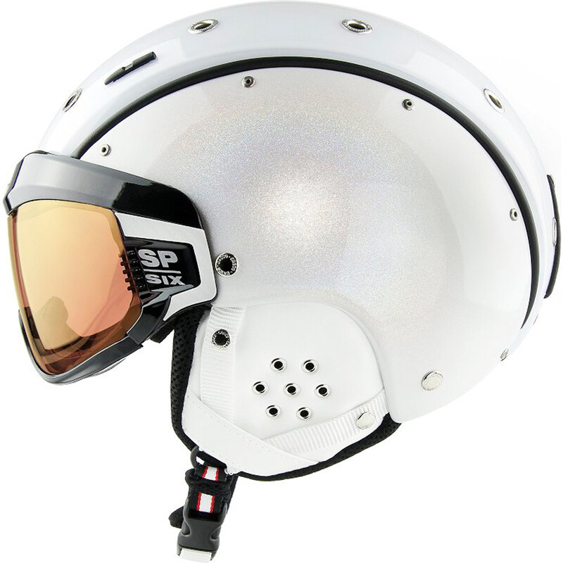 Lyžařská helma se štítem Casco SP-6 Visor Limited Special Weiss Chameleon