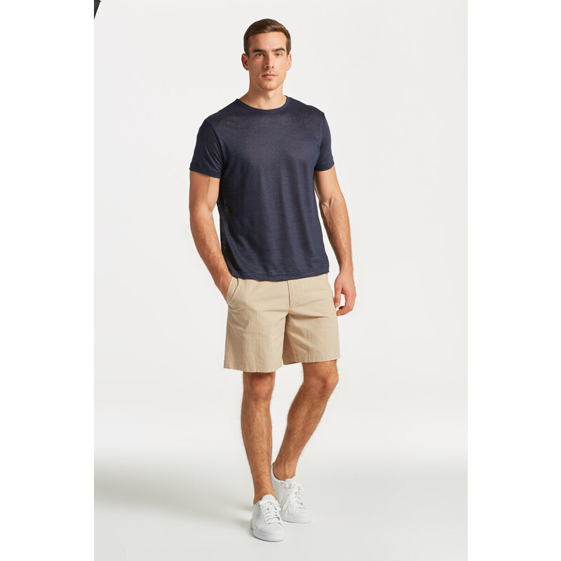 TRIČKO GANT LINEN REGULAR T-SHIRT modrá M