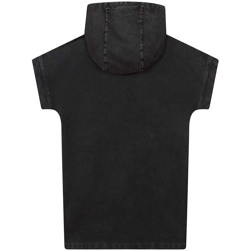 Dětské bavlněné šaty Michael Kors černá barva, mini