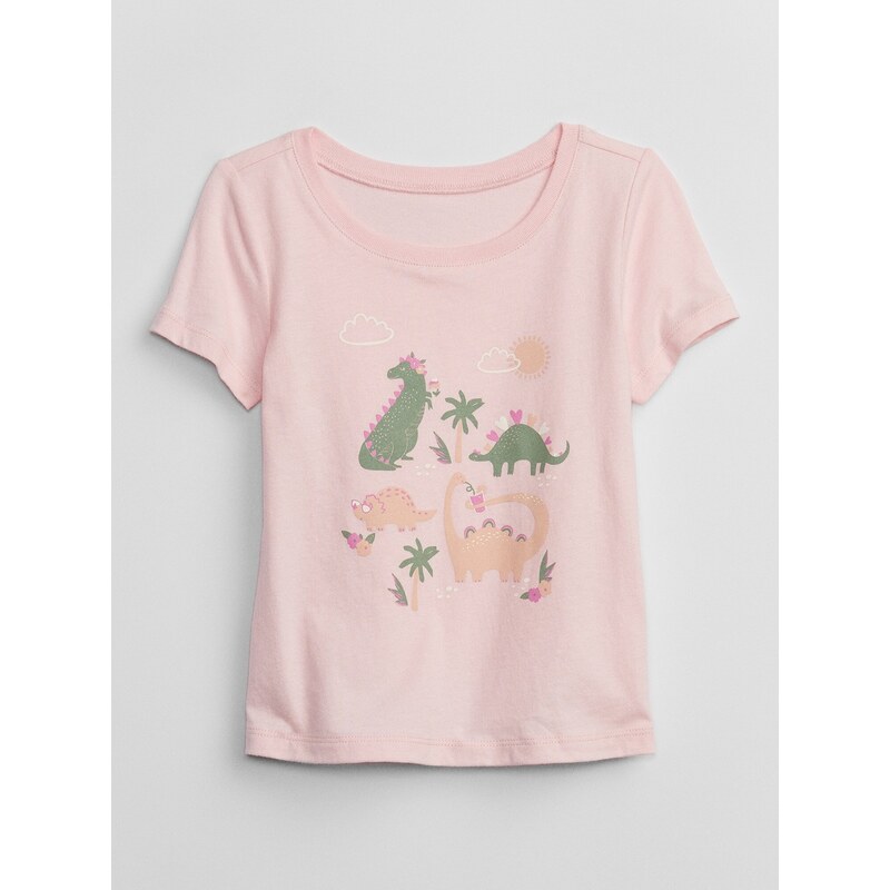 GAP Dětské tričko s potiskem Růžová
