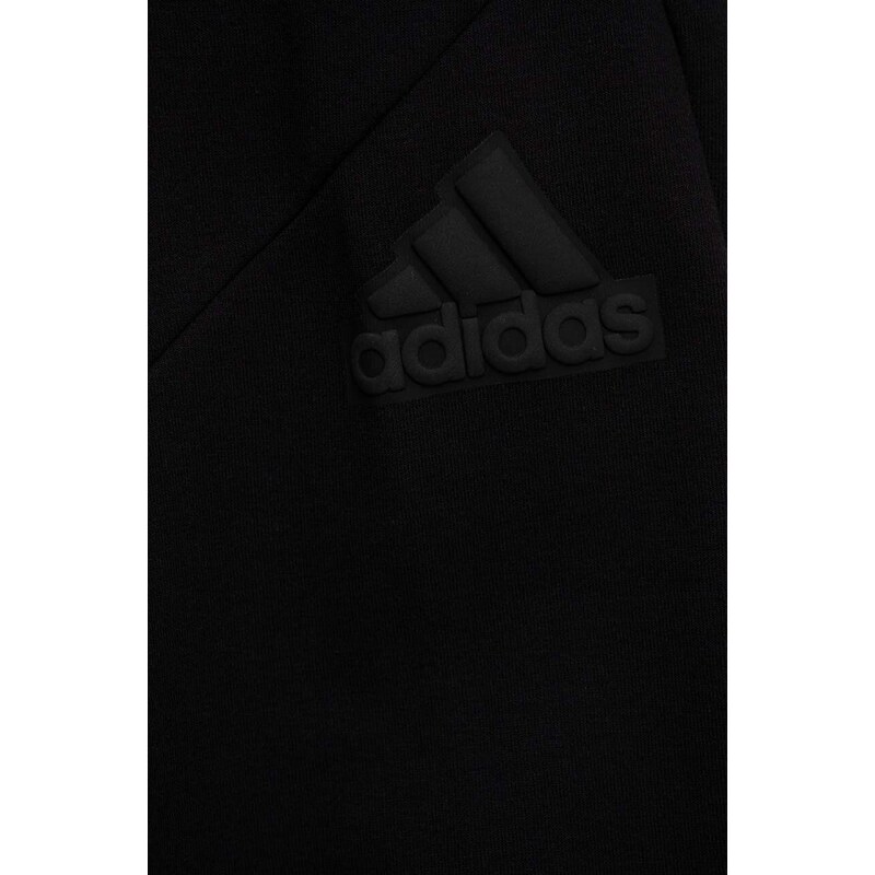 Dětské tepláky adidas U FI LOGO černá barva, hladké