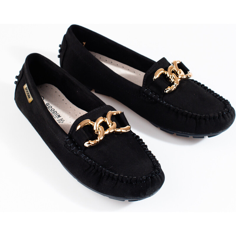 GOODIN marka niezdefiniowana Shelvt classic women's loafers black