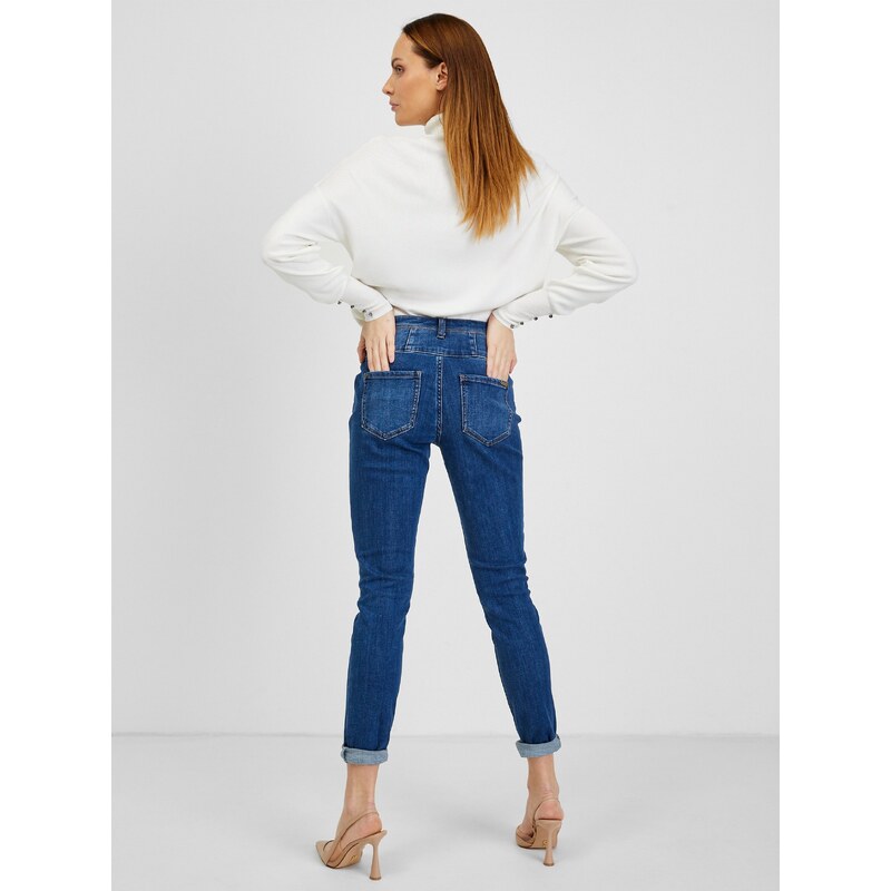 Orsay Tmavě modré dámské skinny fit džíny - Dámské