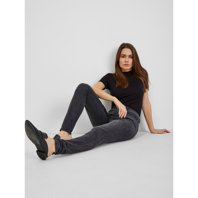 Orsay Tmavě šedé dámské skinny fit džíny - Dámské