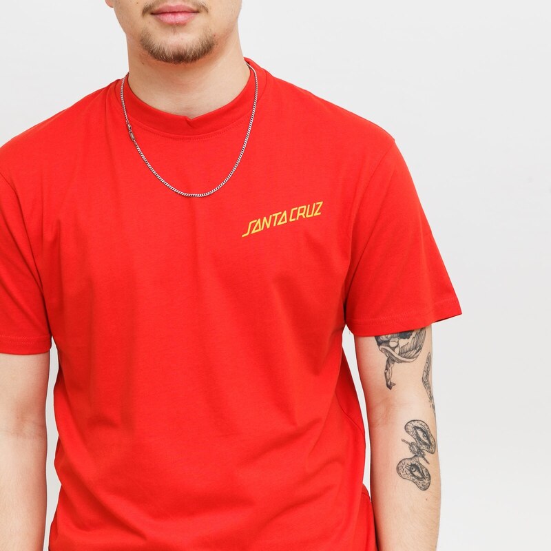 Santa Cruz Shadowless Dot T-Shirt Artisinal Red Red