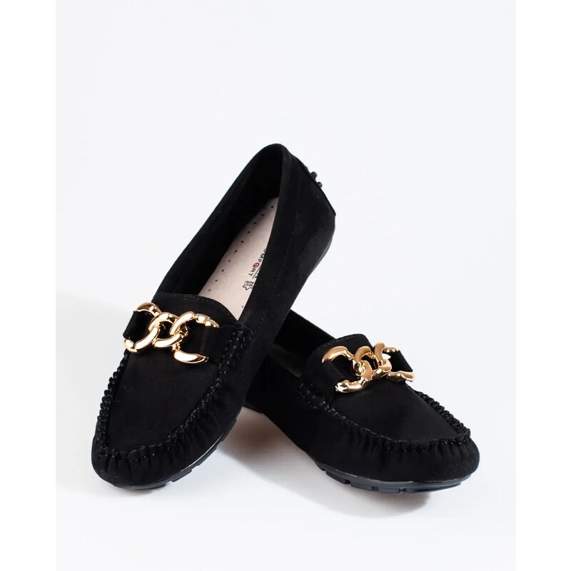 GOODIN marka niezdefiniowana Shelvt classic women's loafers black