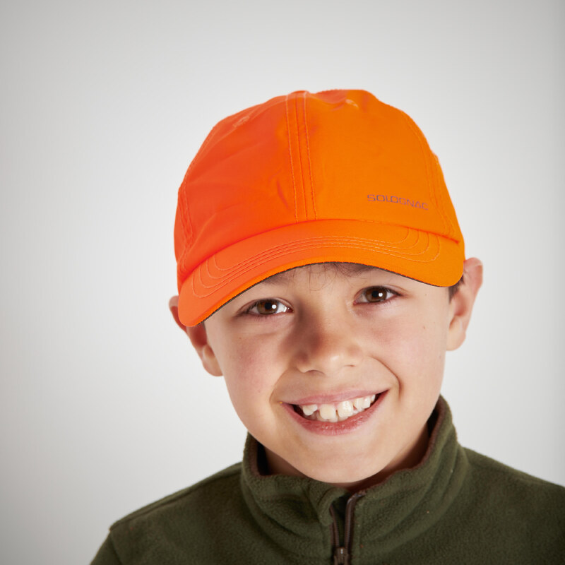 SOLOGNAC Dětská lovecká kšiltovka 100 oranžová