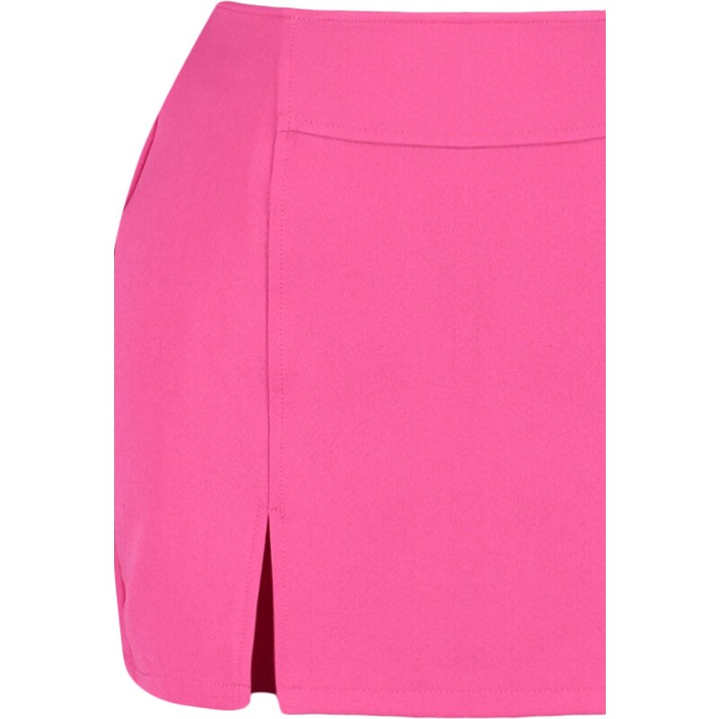 Trendyol Fuchsia Double Slit Super Mini Weave Shorts Skirt