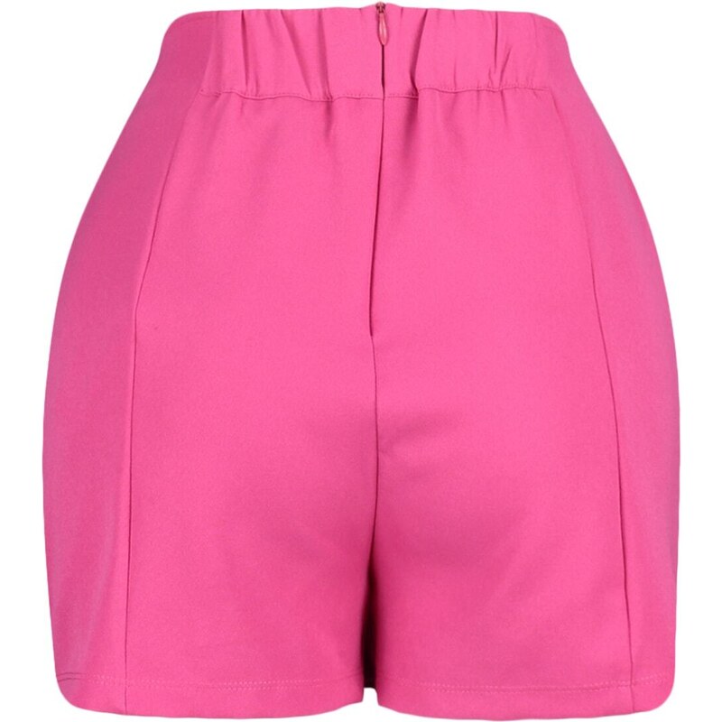 Trendyol Fuchsia Double Slit Super Mini Weave Shorts Skirt