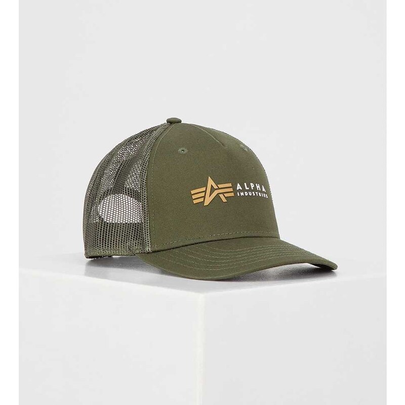 Alpha Industries Kšiltovka Alpha Label Trucker Cap dark olive 66858767