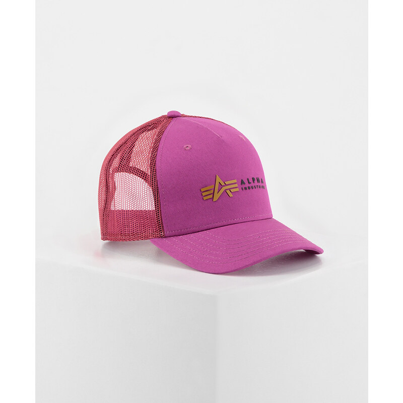 Alpha Industries Kšiltovka Alpha Label Trucker Cap dark magenta 78506972