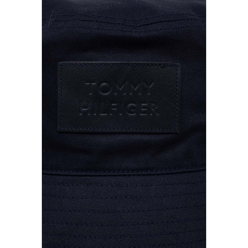 Bavlněná čepice Tommy Hilfiger tmavomodrá barva