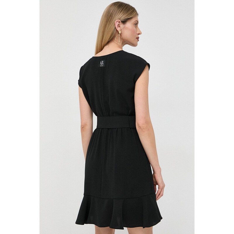 Šaty Armani Exchange černá barva, mini