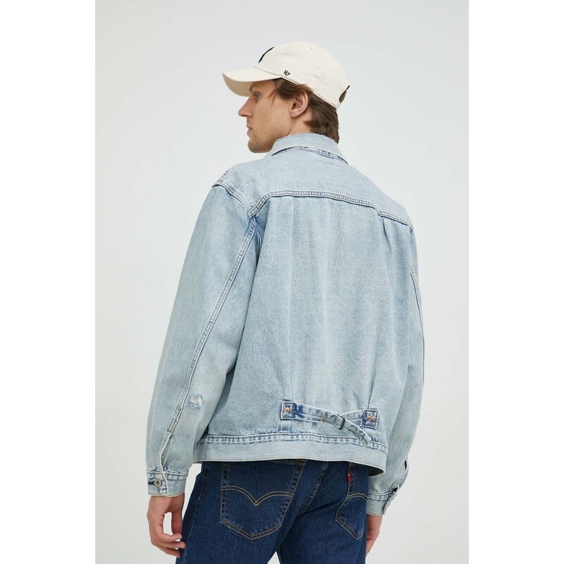 Džínová bunda Levi's pánská, přechodná, oversize