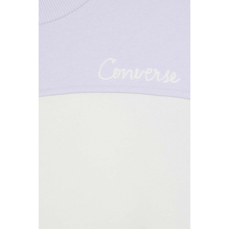 Mikina Converse dámská, fialová barva, vzorovaná