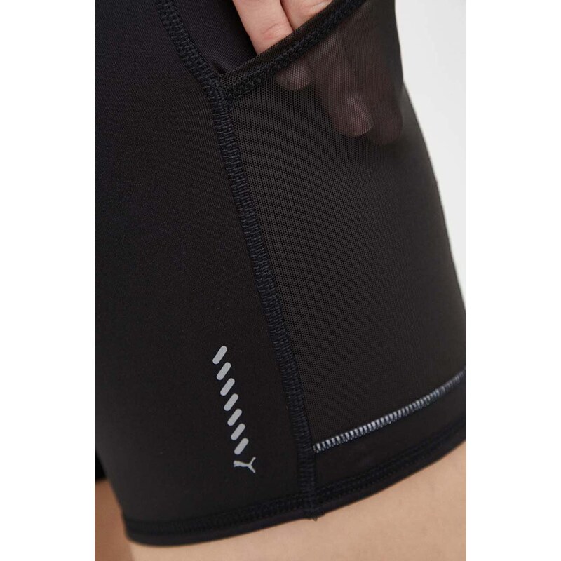 Běžecké šortky Puma Favorite černá barva, high waist, 523177