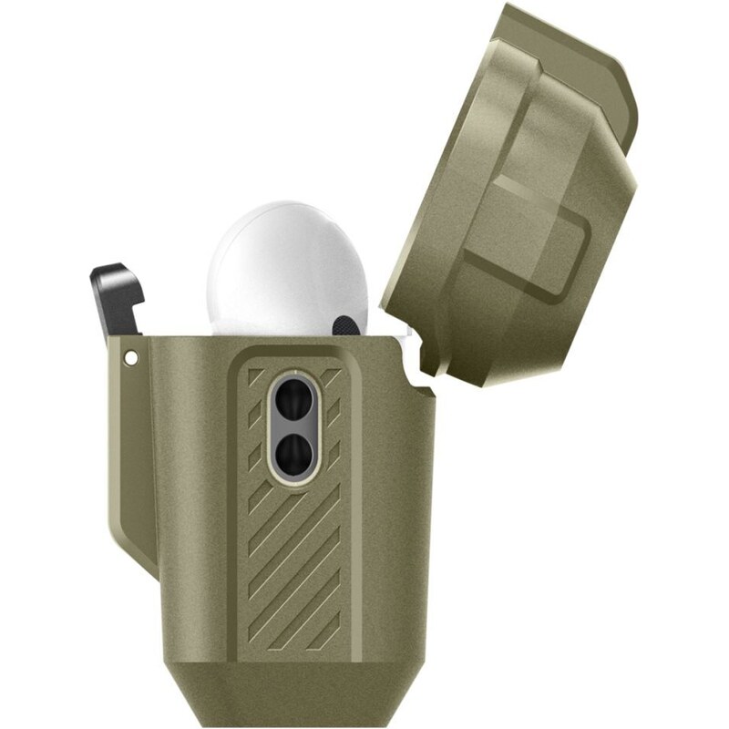 Pouzdro na sluchátka AirPods Pro - Spigen, Lock Fit Khaki