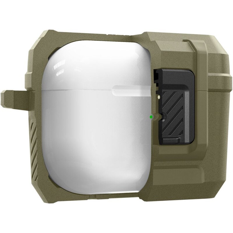 Pouzdro na sluchátka AirPods Pro - Spigen, Lock Fit Khaki