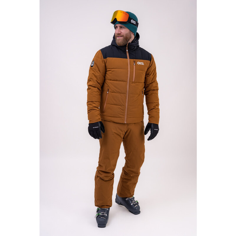 Nordblanc Hnědé pánské lyžařské kalhoty SNOWCAT