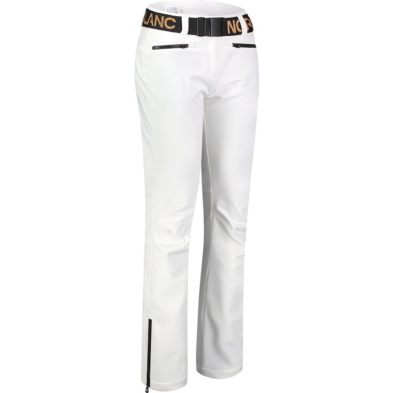 Nordblanc Bílé dámské softshellové lyžařské kalhoty MELLEABLE