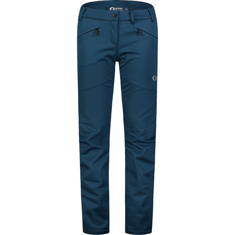 Nordblanc Modré dámské zateplené softshellové kalhoty OUTING