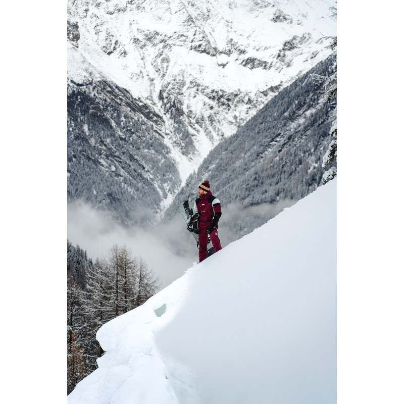 Nordblanc Vínový pánský snowboardový anorak ADAPTABLE