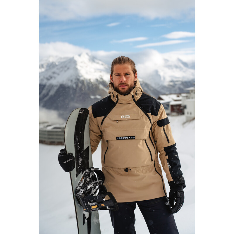 Nordblanc Béžový pánský snowboardový anorak ADAPTABLE