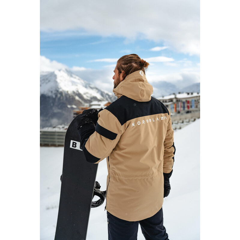 Nordblanc Béžový pánský snowboardový anorak ADAPTABLE