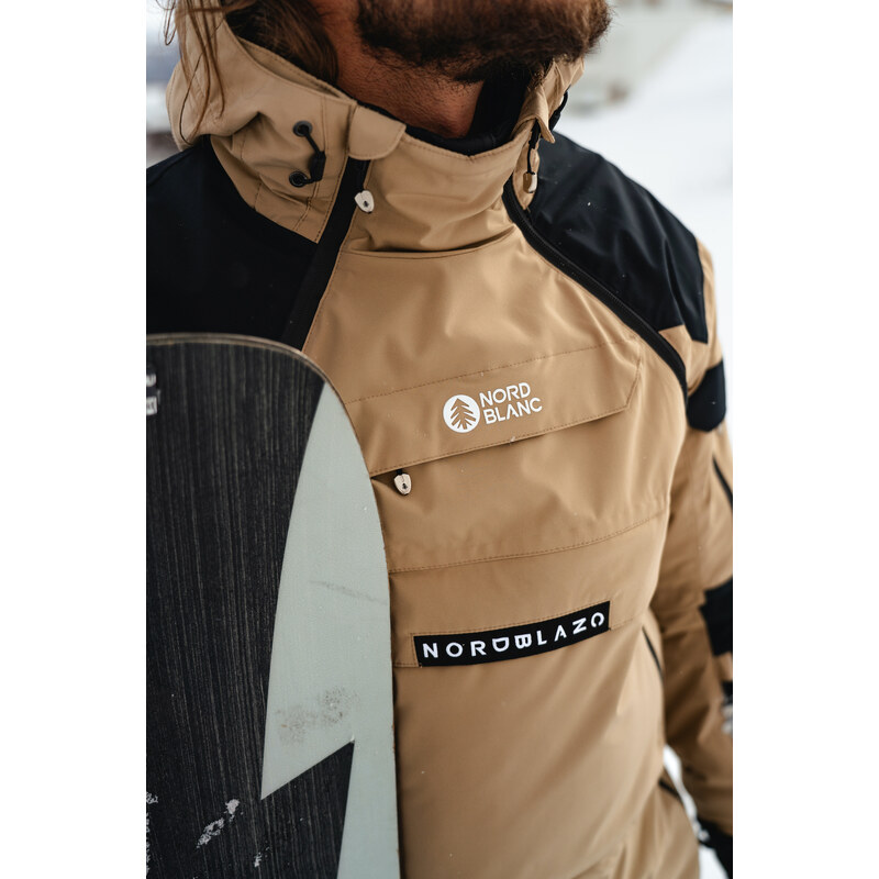 Nordblanc Béžový pánský snowboardový anorak ADAPTABLE