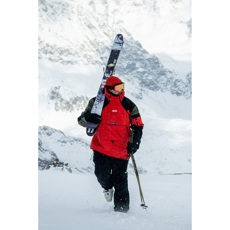 Nordblanc Červený pánský snowboardový anorak ADAPTABLE