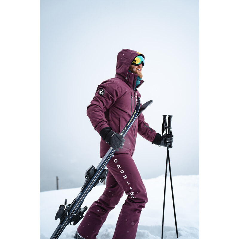 Nordblanc Vínová pánská lyžařská bunda FUNCTIONAL