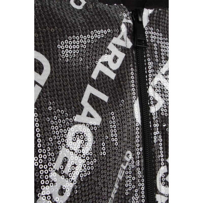 Dětská bomber bunda Karl Lagerfeld šedá barva