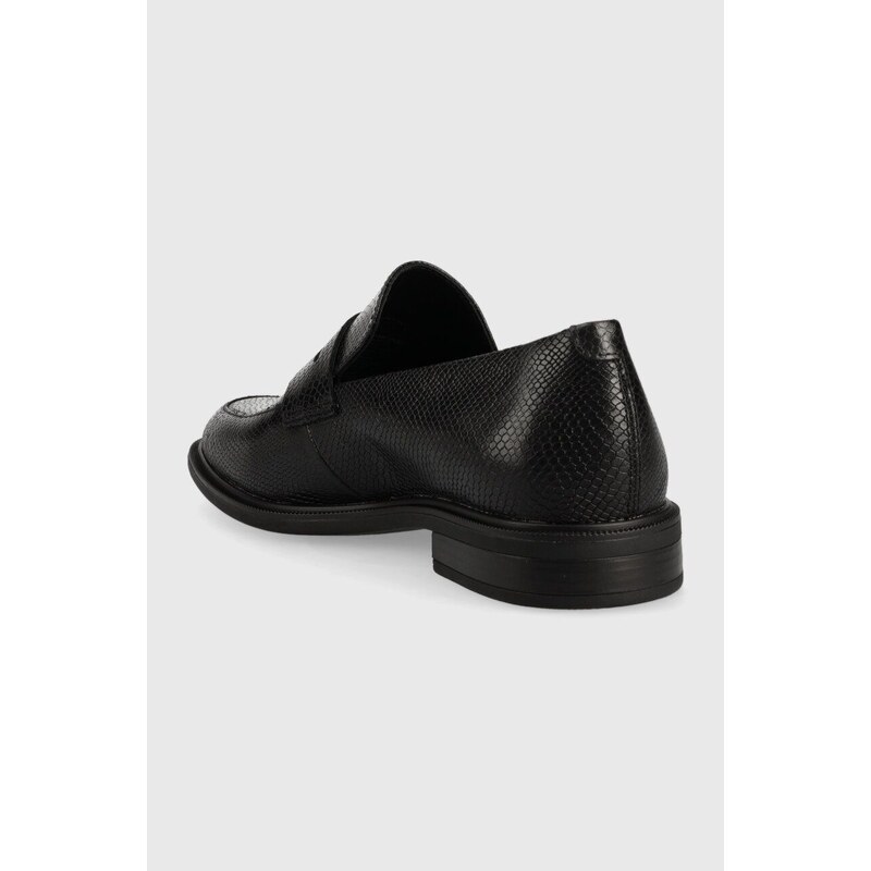 Kožené mokasíny Vagabond Shoemakers FRANCES 2.0 dámské, černá barva, na plochém podpatku, 5406.114.20