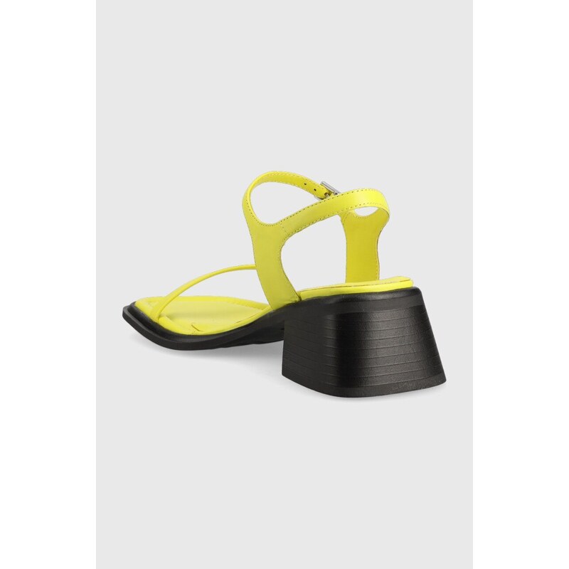 Kožené sandály Vagabond Shoemakers INES dámské, zelená barva, na podpatku