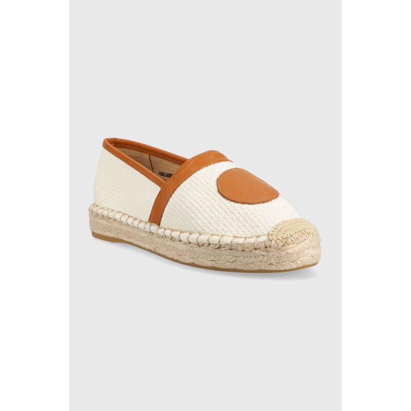 Espadrilky Karl Lagerfeld KAMINI DUO béžová barva, KL81160