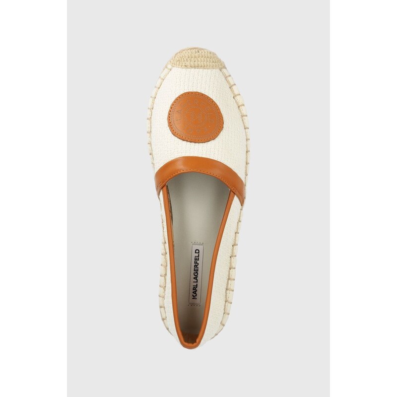 Espadrilky Karl Lagerfeld KAMINI DUO béžová barva, KL81160