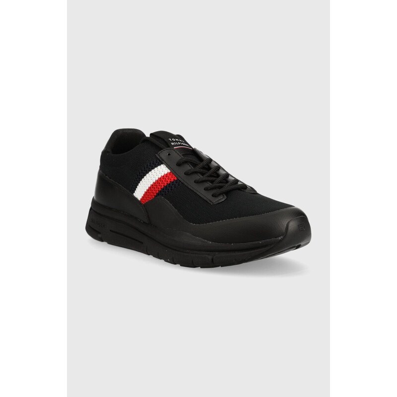 Sneakers boty Tommy Hilfiger PREMIUM LIGHTWEIGHT RUNNER KNIT černá barva