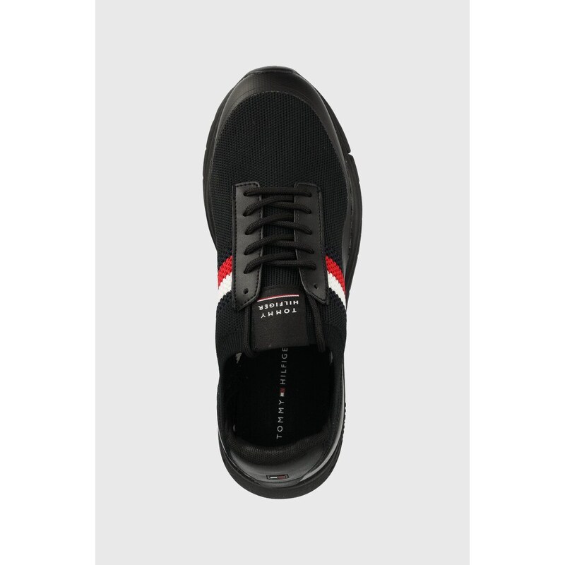 Sneakers boty Tommy Hilfiger PREMIUM LIGHTWEIGHT RUNNER KNIT černá barva