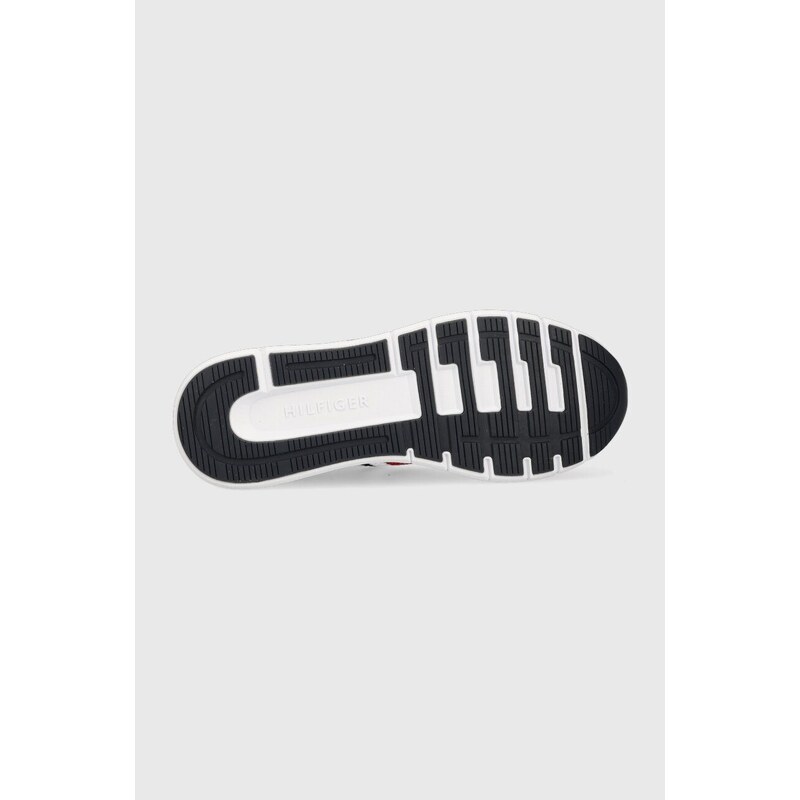 Sneakers boty Tommy Hilfiger PREMIUM LIGHTWEIGHT RUNNER KNIT šedá barva