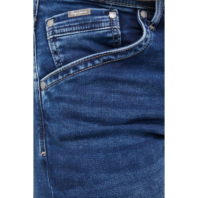 Džínové šortky Pepe Jeans Track pánské, tmavomodrá barva